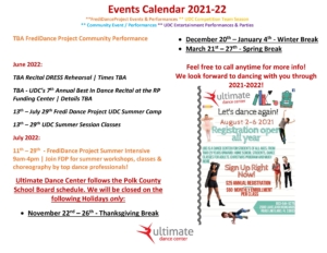 2021-2022 Events Calendar